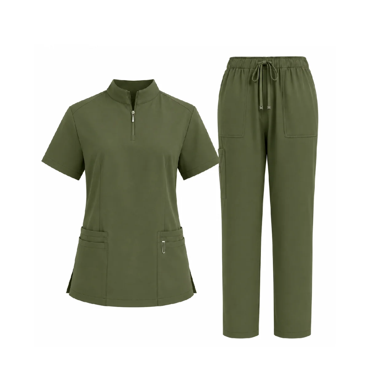 Chinese Collar Scrub Set