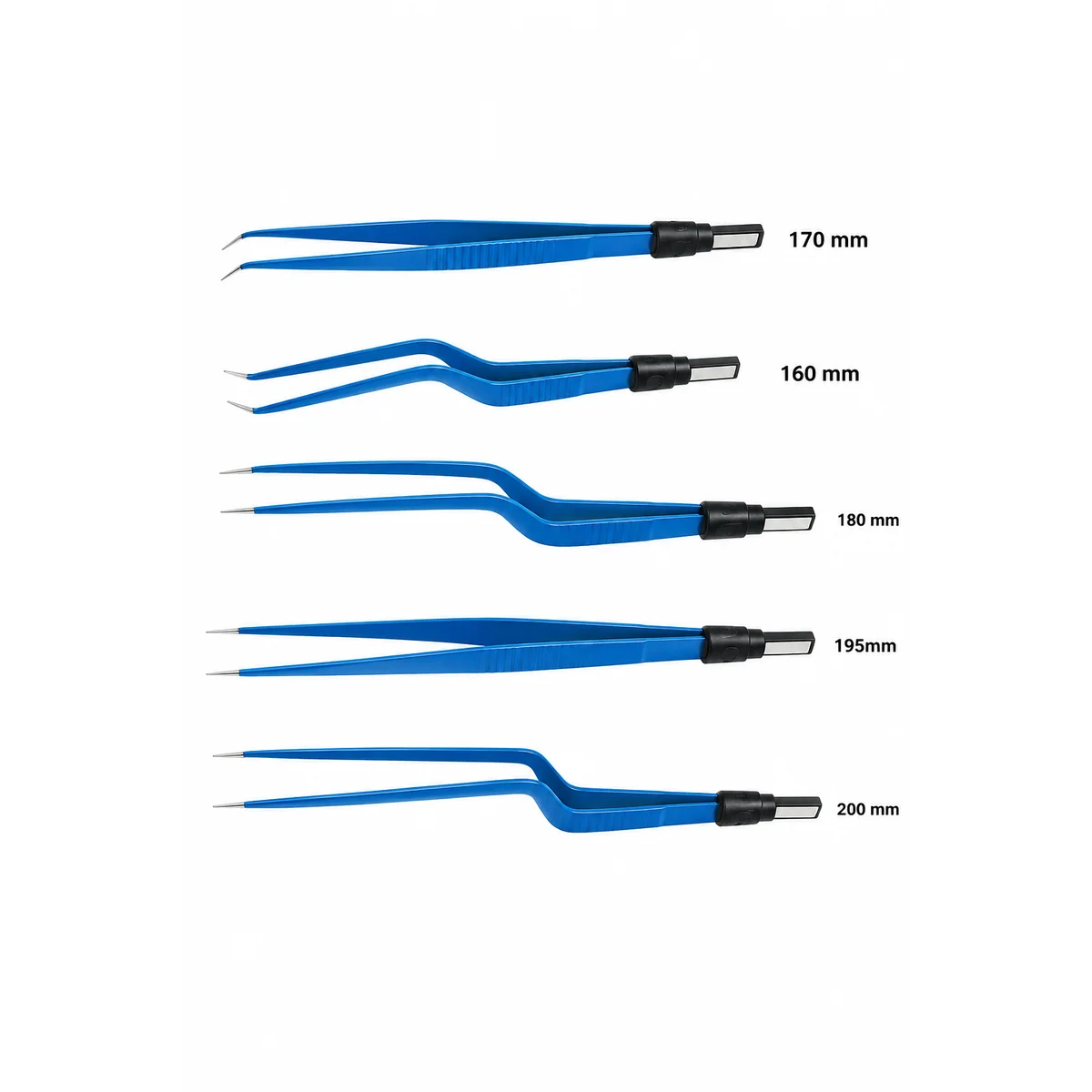 Blue Angled Laparoscopic Tweezers