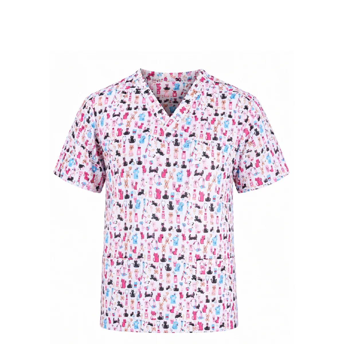 Printed Scrub Top — Dental Care