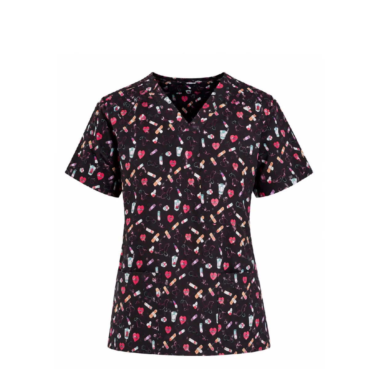 Printed Scrub Top — Medic Mix
