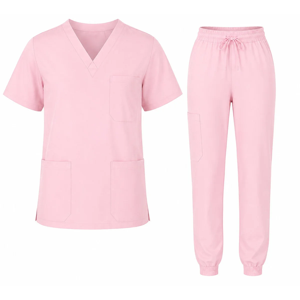 Classic & Jogger Scrub Top — Pink